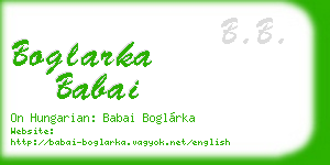 boglarka babai business card